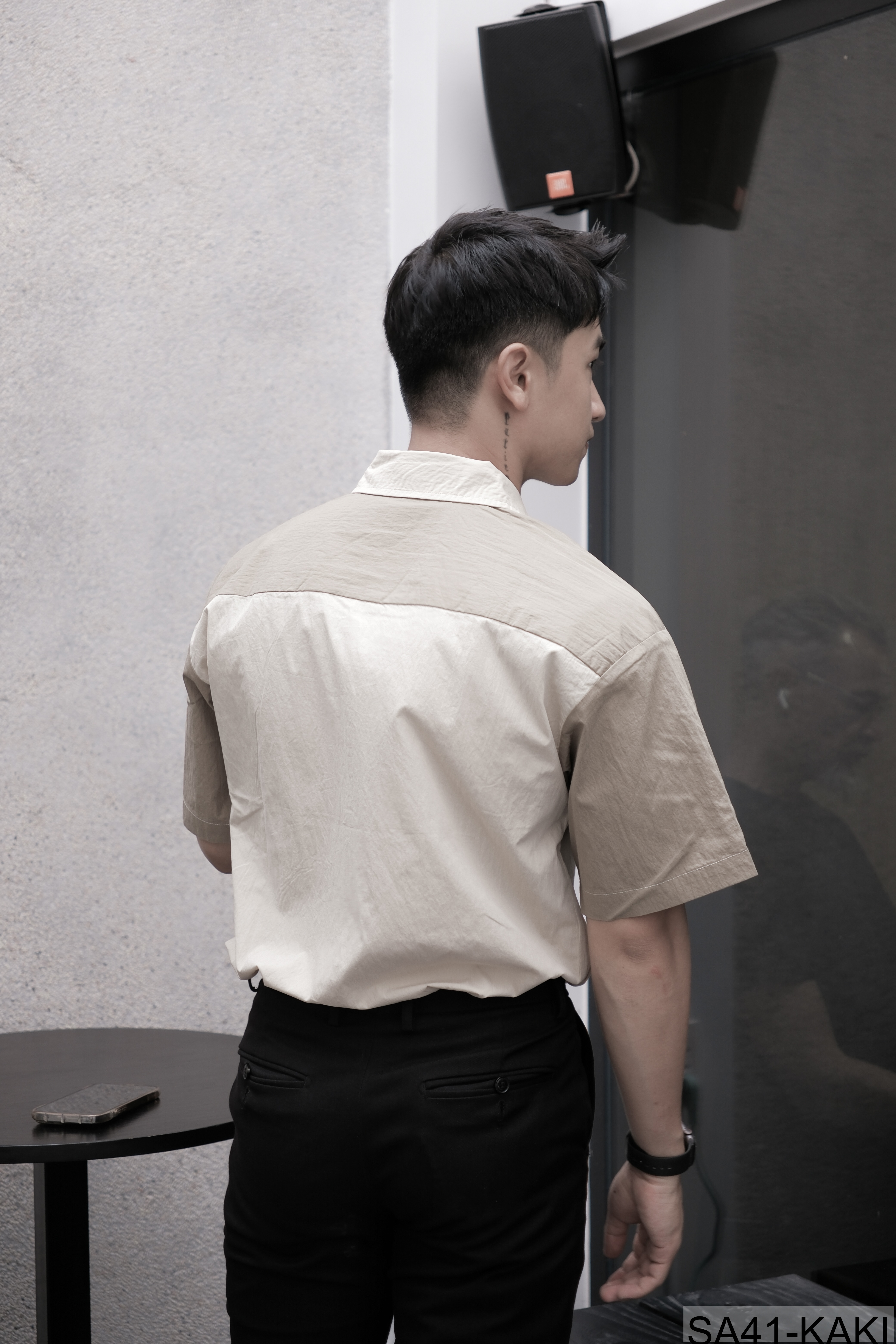 SA41 - Áo sơ mi nam tay ngắn phối màu phong cách Hàn Quốc, chất cotton thoáng mát_thumbnail_12