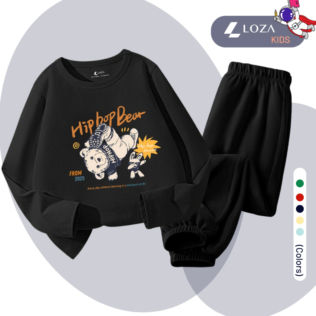 Set bộ Thu - Đông bé trai in hình Gấu 2025 - Loza Kids BW463_thumbnail_6