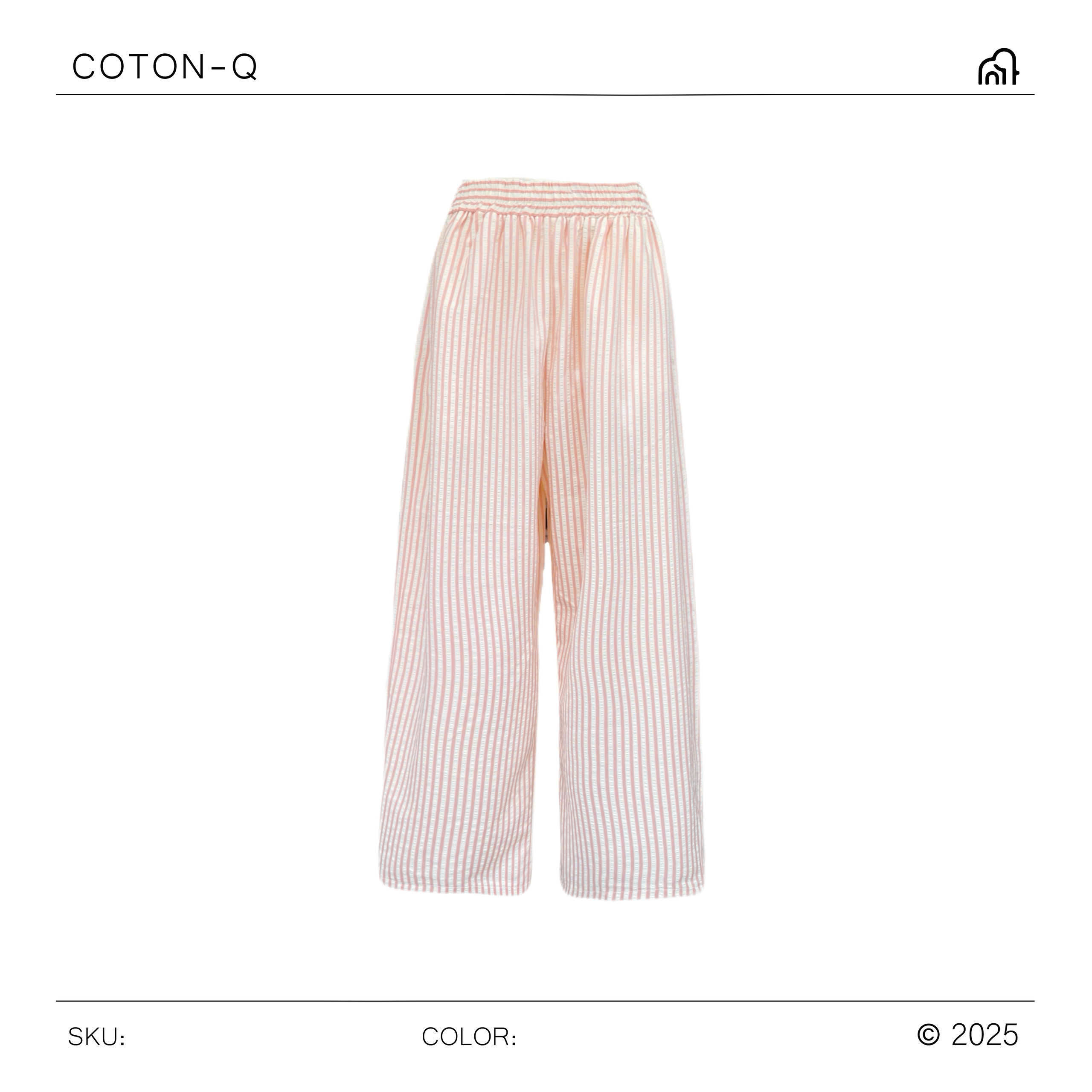 HQ302 Quần dài phối sọc lưng thun ( HỒNG )