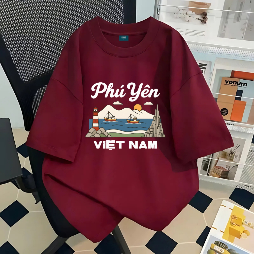 Áo thun du lịch Việt Nam, Huế, Đà Nẵng...dáng oversize rộng màu đỏ local brand We Tee - T036_thumbnail_18