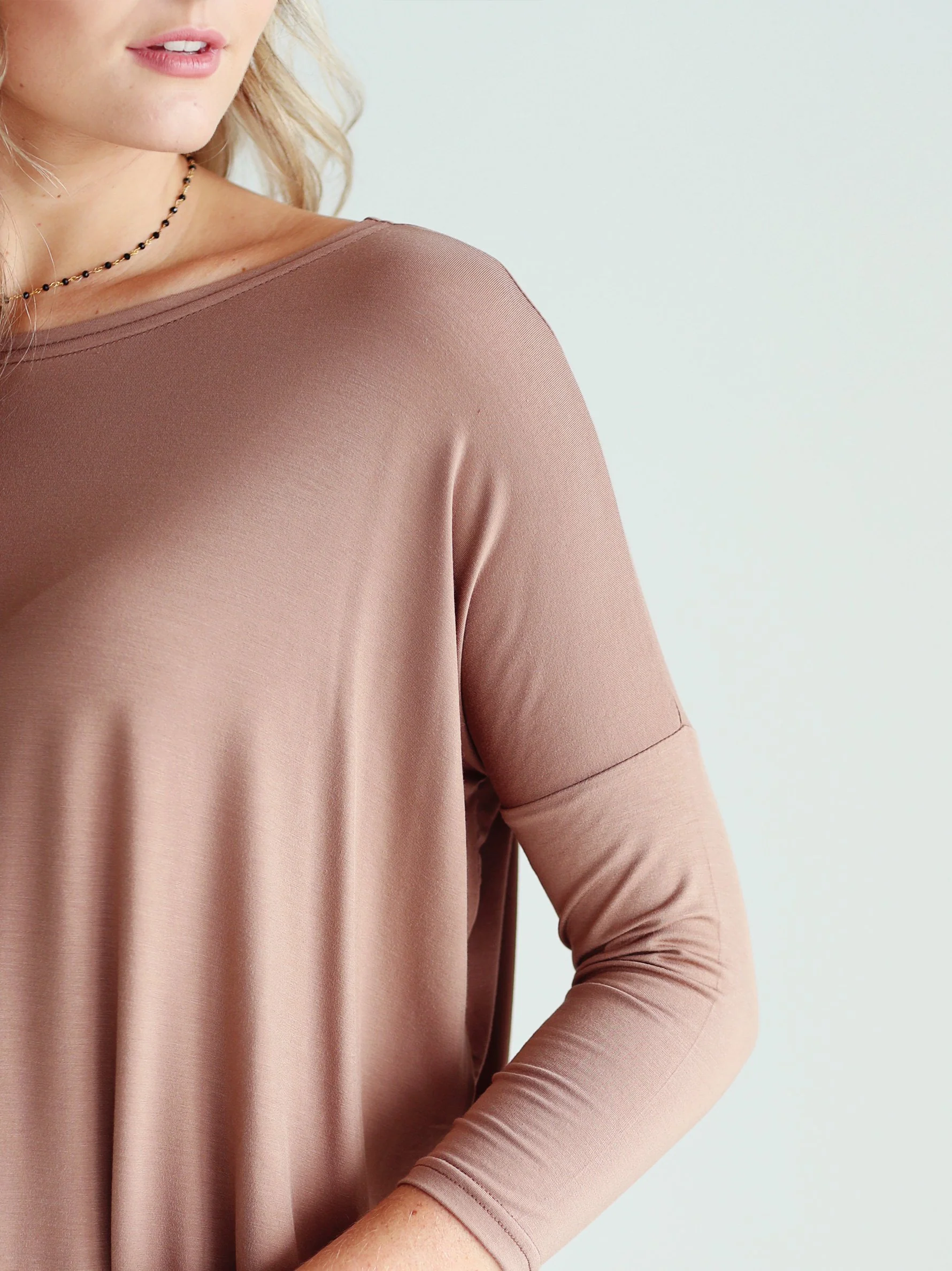 Mocha 3/4 Sleeve Top_thumbnail_3