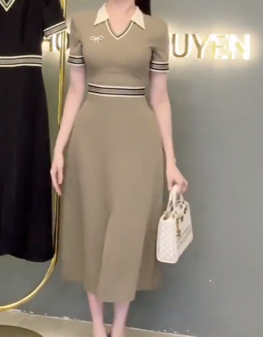 Đầm Suông Viền Trắng Tag Nơ_thumbnail_5