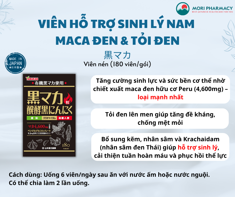Viên uống Maca đen, Tỏi Đen