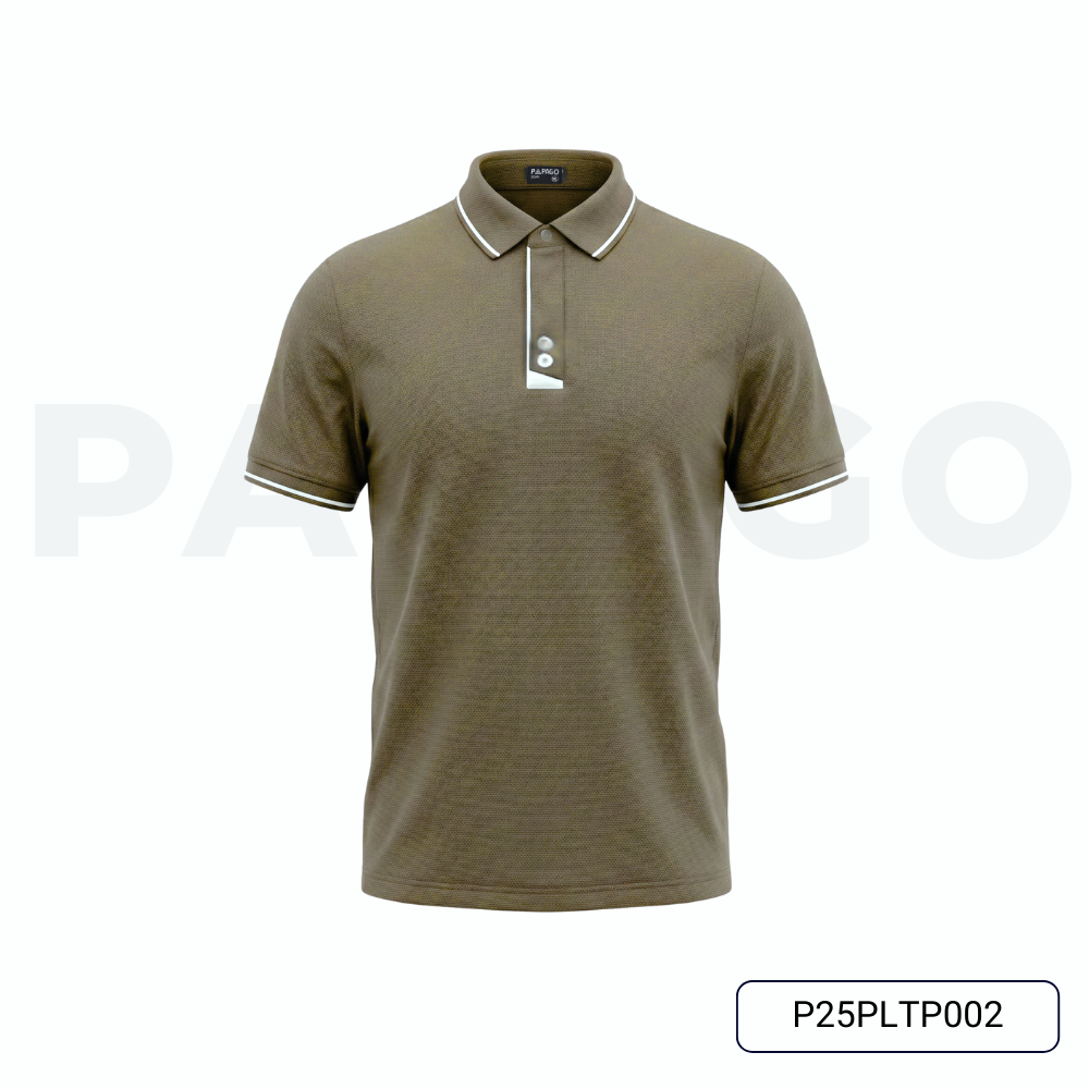 Áo Thun Polo PAPAGO Nam Trung Niên Phối Trụ Cổ Tinh Tế Form Rộng Thoải Mái - P25PLTP002_thumbnail_7