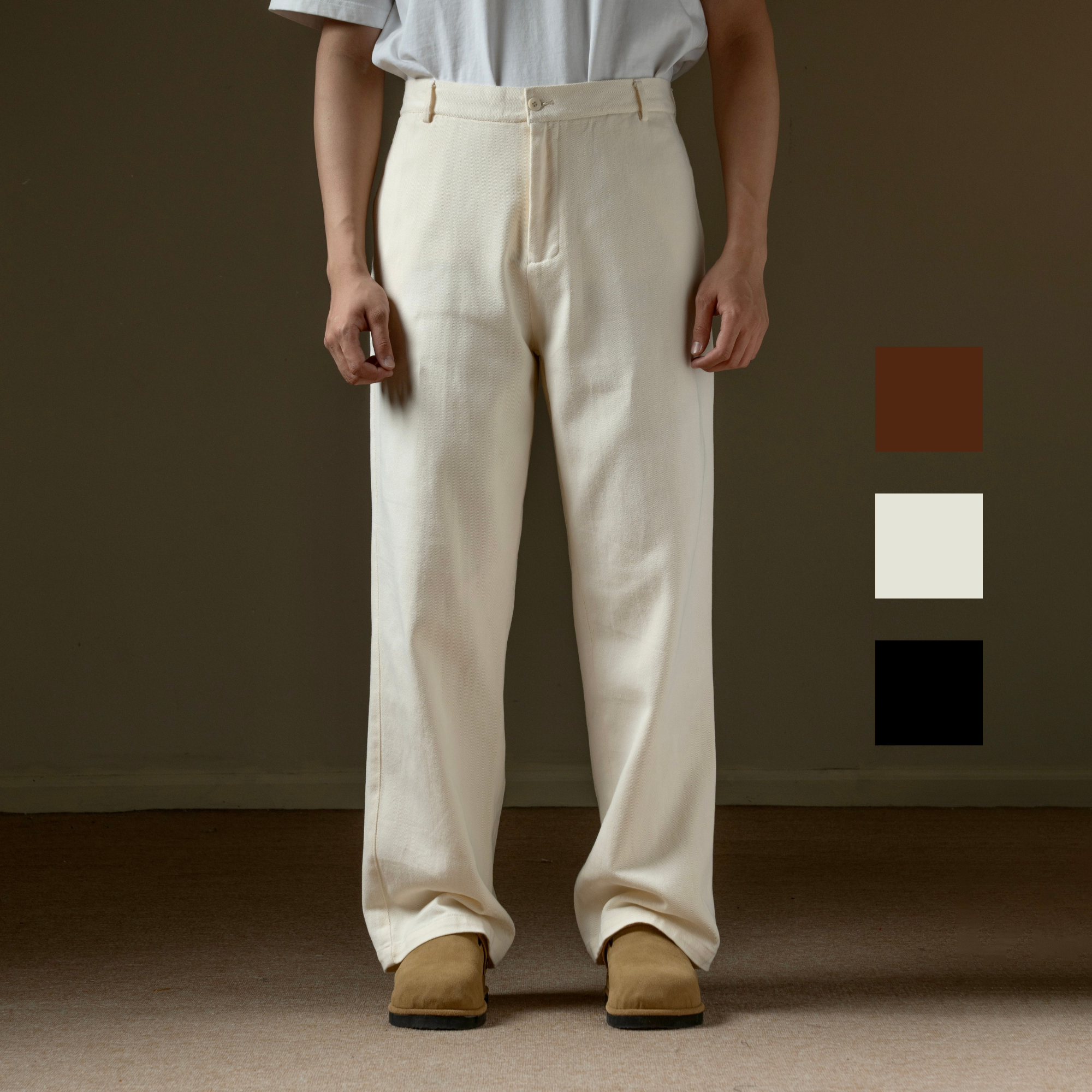 Quần Dài Strange Vải Kaki Form Fit Straight_thumbnail_1