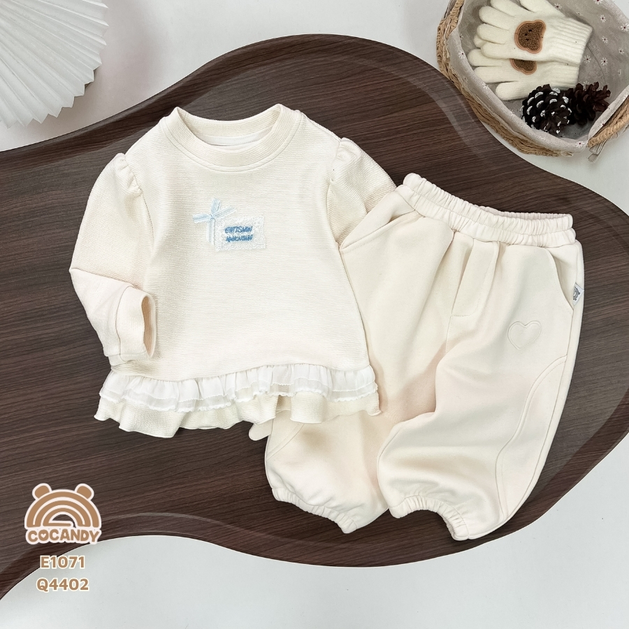 Áo dài BE nơ XANH ren gấu_thumbnail_1