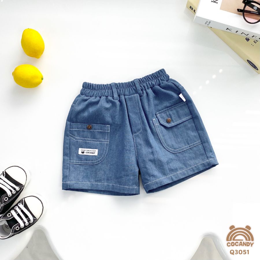 Quần cộc XANH jeans 2 túi vát_thumbnail_2