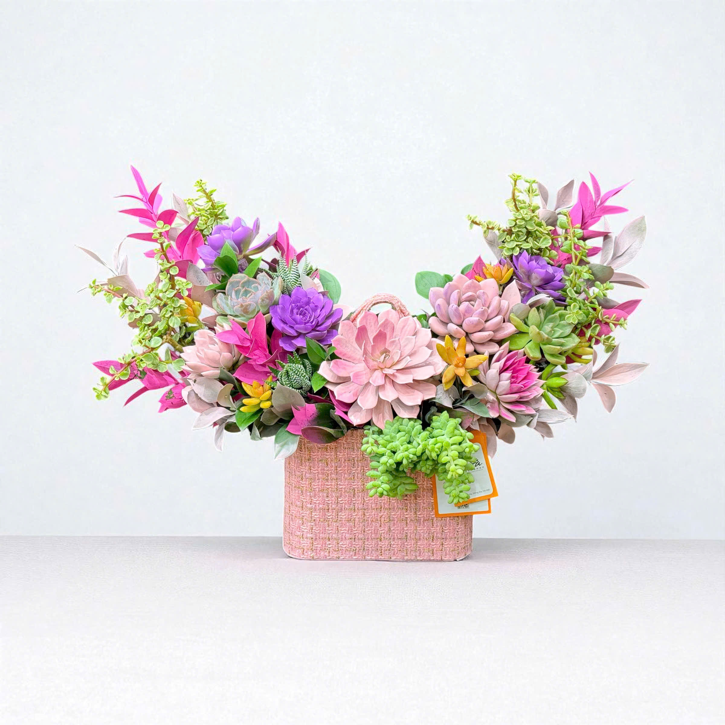 Giỏ sen đá túi CN vải cao cấp