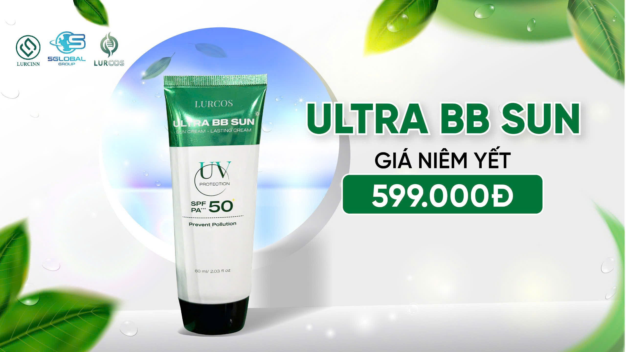 Kem Chống Nắng Lurcinn Ultra BB  Sun SPF 50+ 60g
