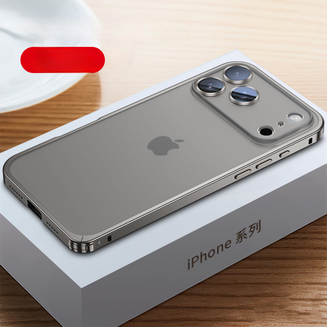 ỐP LƯNG IPHONE VỚI KHUNG VIỀN BẰNG KIM LOẠI MẶT LƯNG NHÁM MỜ CÓ THẾ THÁO RỜI NHỜ KHÓA ĐÀN HỒI_thumbnail_11