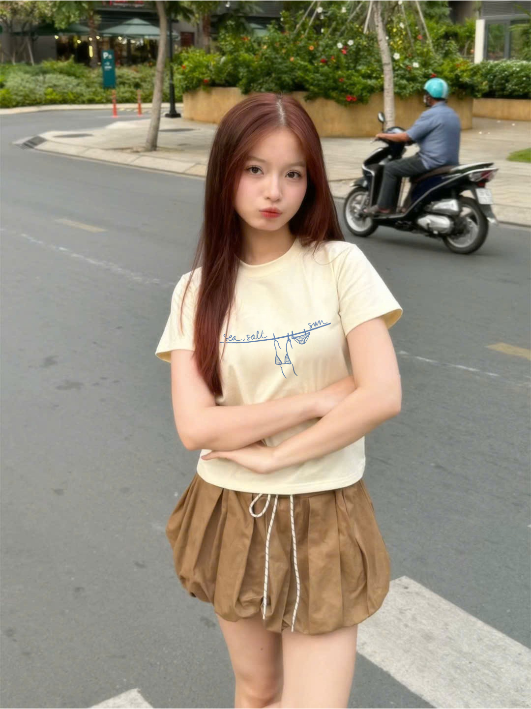 Áo baby tee ôm body hè biển 2146 Miucho cổ tròn vải cotton 4c thoáng mát in mix_thumbnail_5