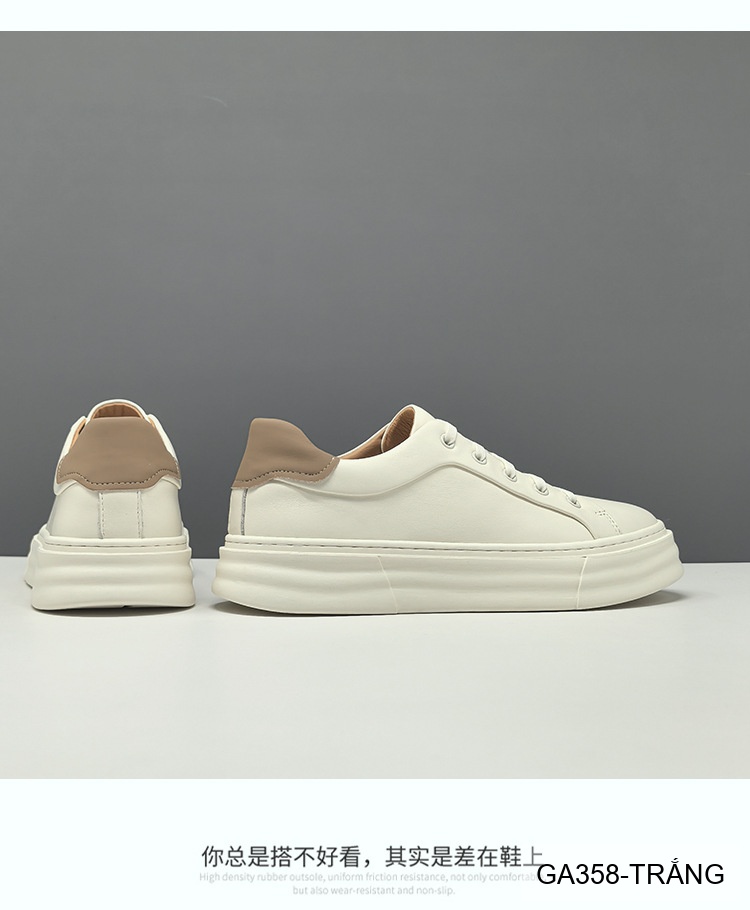 GA358 - Giày Sneaker Nam Đế Dày Phong Cách Hàn Quốc Da Bò Thoáng Khí_thumbnail_6