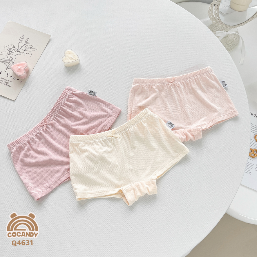 Set quần chip bamboo BÉ GÁI đính nơ