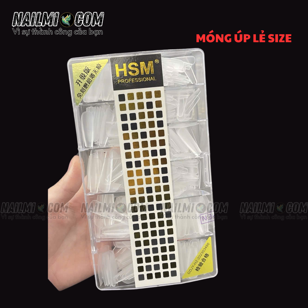 Móng úp - lẻ size - phom thang - trong nhám - L2