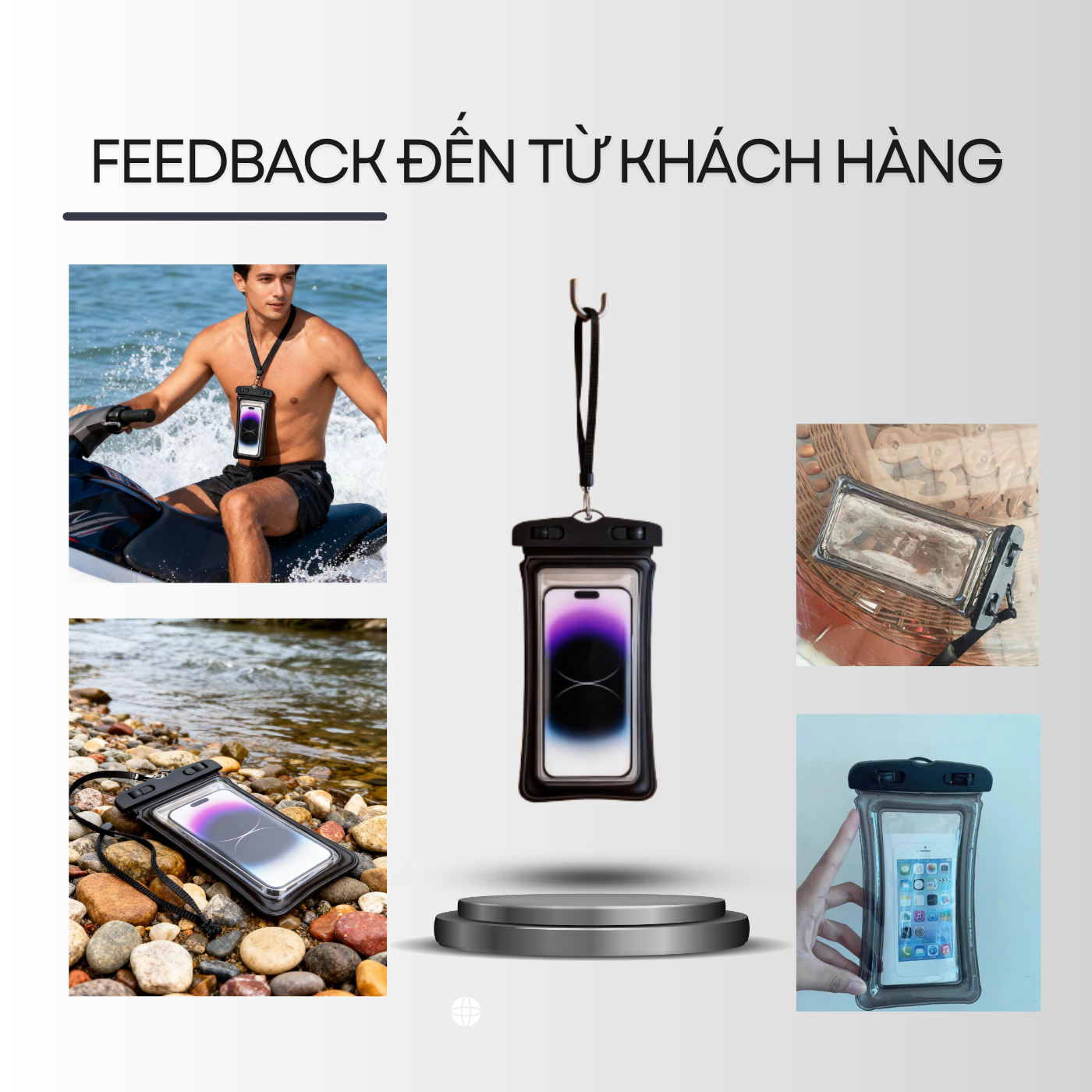 T-ECO SHOP Túi Chống Nước Điện Thoại 7 inch Full Màn – Chụp Ảnh, Quay Video Dưới Nước, Đi Biển Bơi Lội_thumbnail_6