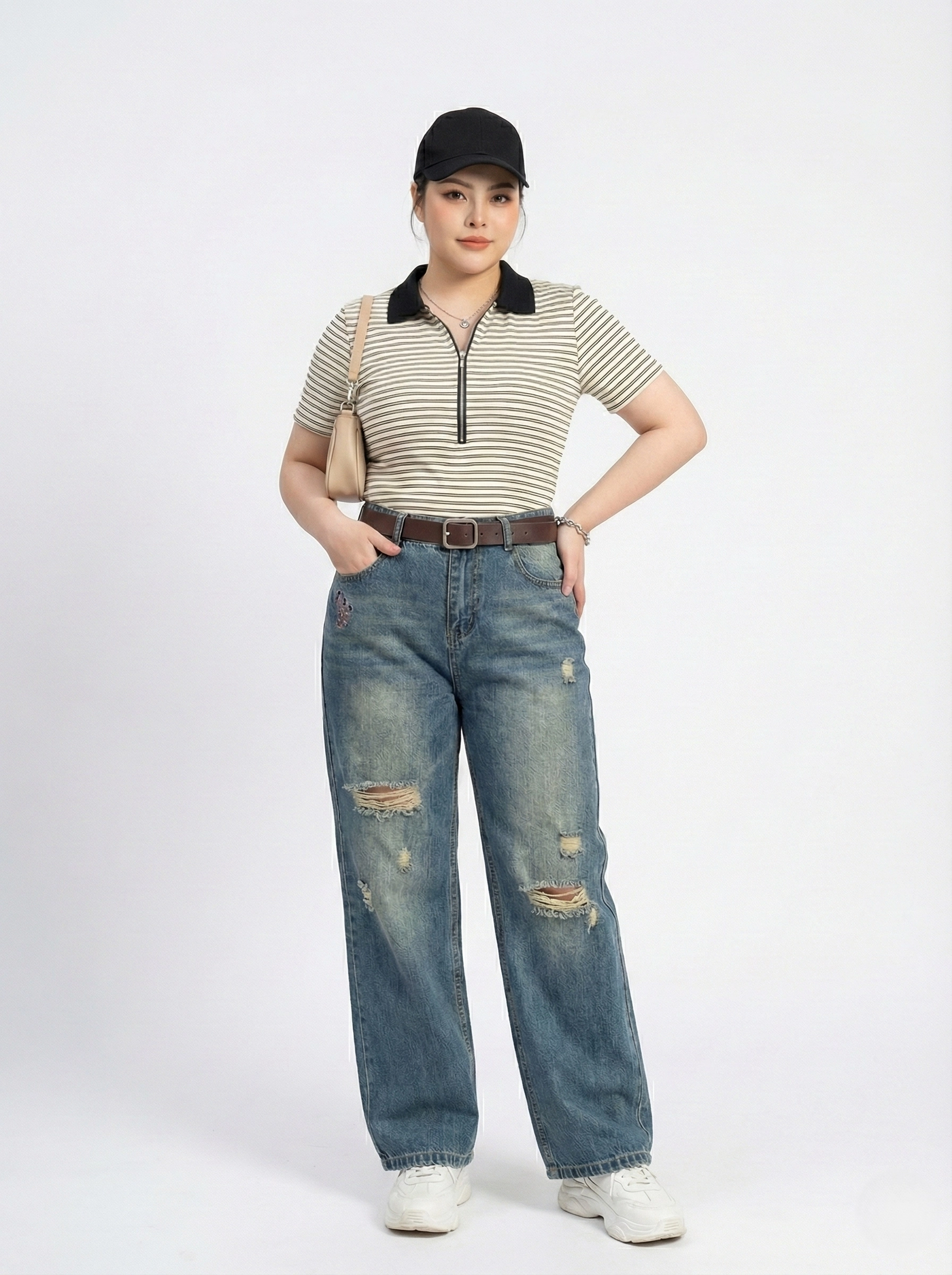 BIGSIZE NỮ - Quần suông thêu cún T- QJ605