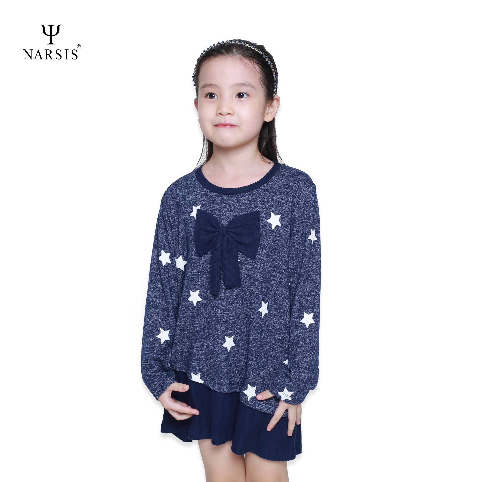 ÁO THU ĐÔNG BÉ GÁI KL0013 NARSIS VẢI LEN COTTON ẤM ÁP, THOÁNG MÁT, GIỮ ẤM TỐT, MỀM MẠI_thumbnail_4