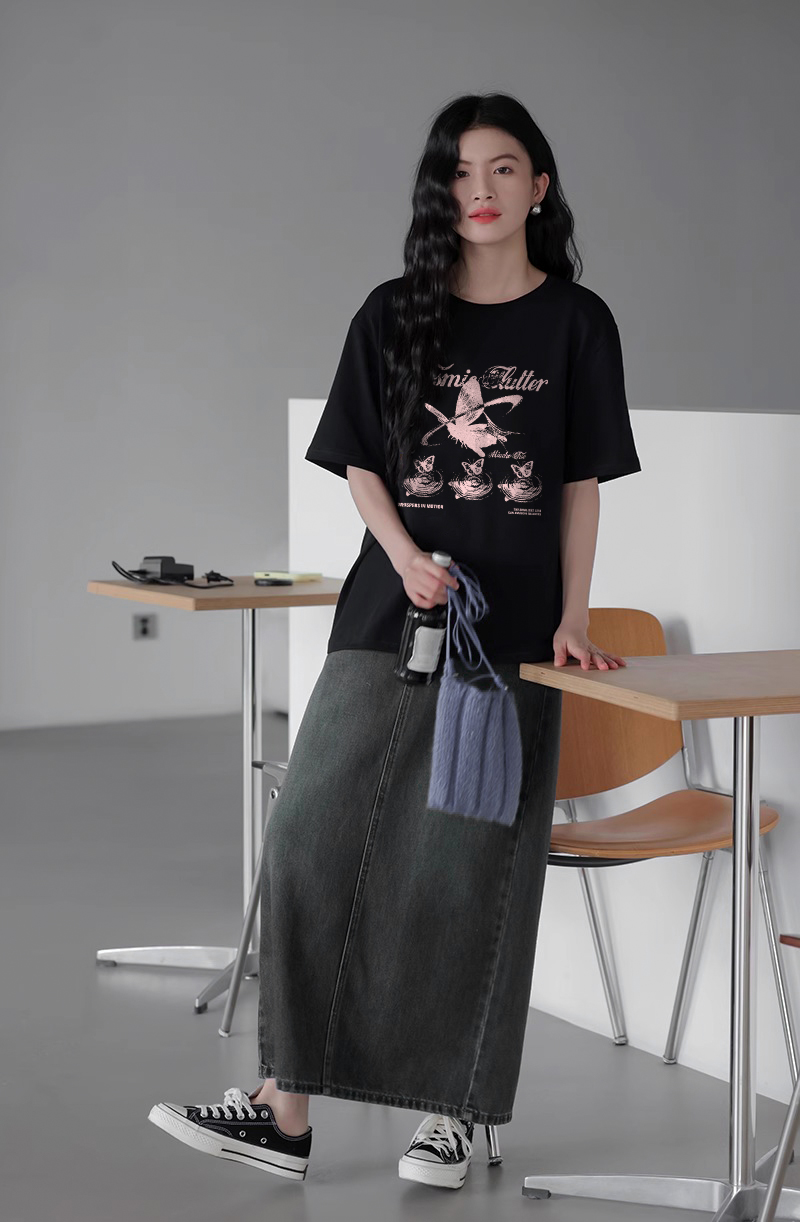 Áo thun nữ form vừa regular ARD2414 Miucho Chic phong cách cổ điển chất liệu cotton thoáng mát_thumbnail_5