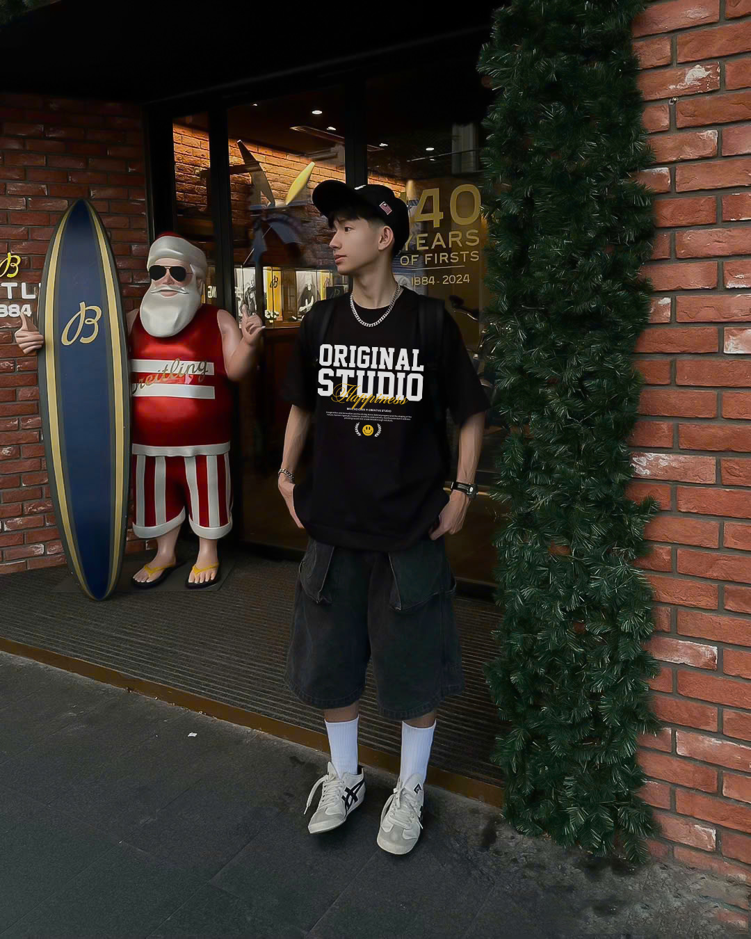 Áo phông nam local brand form boxy 2082 Miucho Club vải cotton 2c 250gsm cổ tròn in typography_thumbnail_2