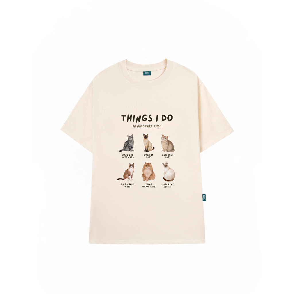 Áo thun nữ form rộng hình Mèo dễ thương local brand We Tee chất cotton 250 gsm - T026_thumbnail_11