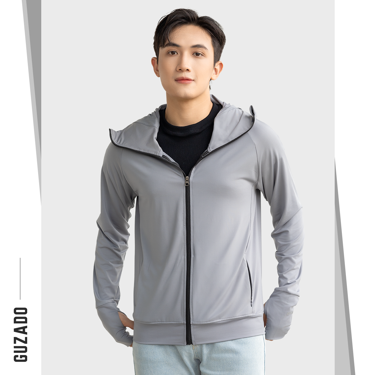 Áo Chống Nắng 2 Lớp Unisex Thông Hơi Khóa Kéo Mũ Trùm Kín Mặt Chống Tia UV GCN02_thumbnail_21