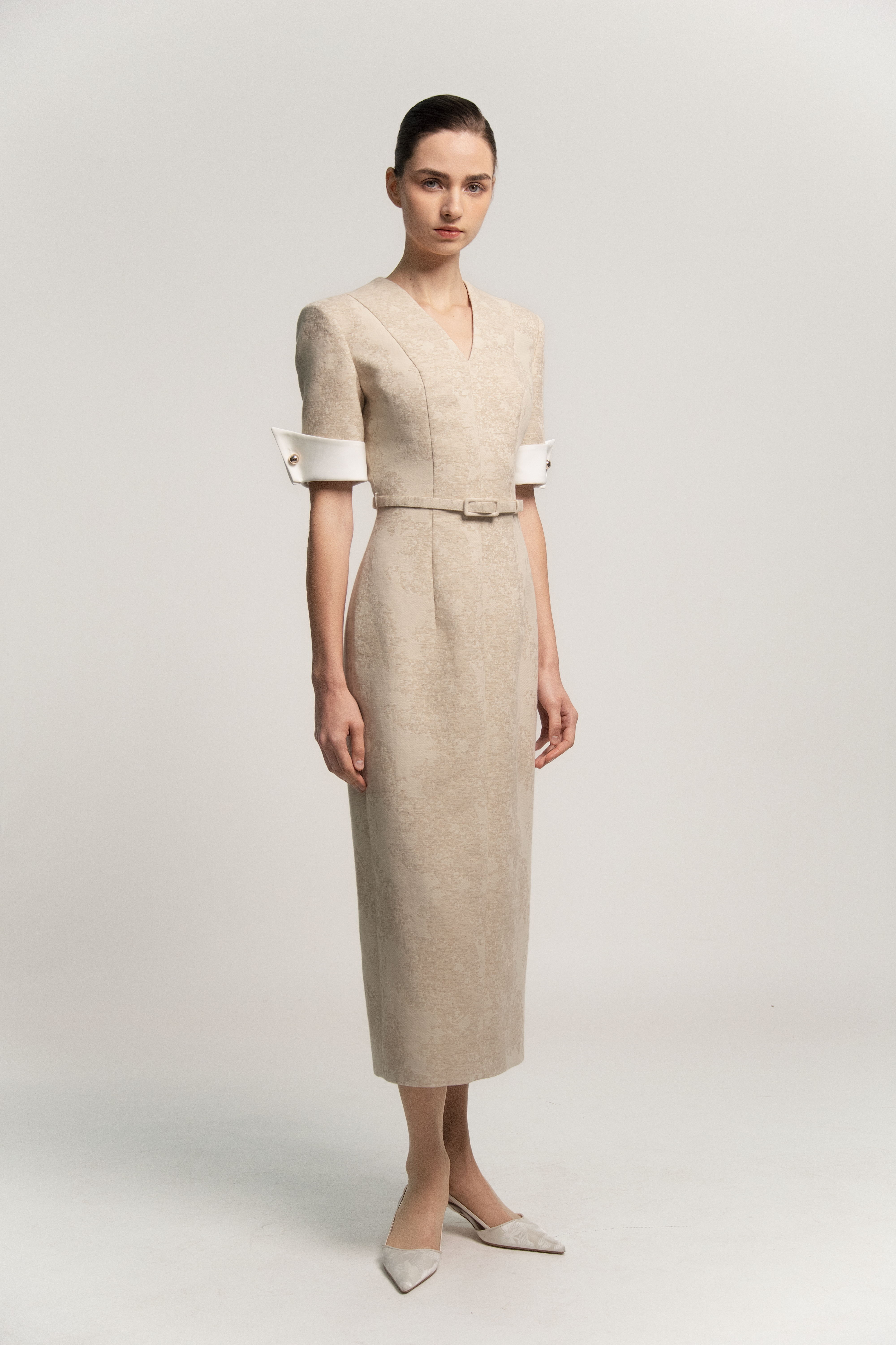 Váy bút chì cổ leo phối tay (Michelle dress)_thumbnail_0