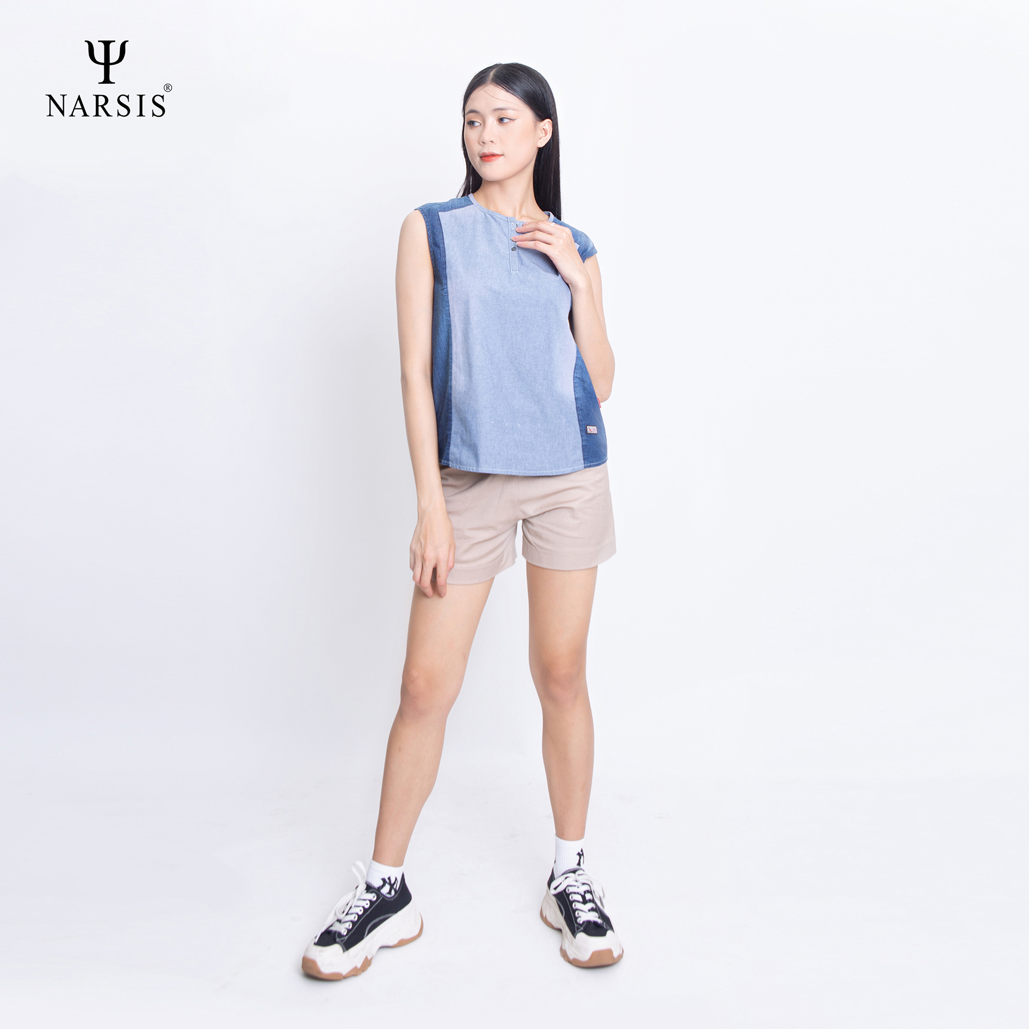 ÁO JEAN NỮ THIẾT KẾ NARSIS L7040 NARSIS CHẤT LIỆU JEAN BỀN BỈ, CÁ TÍNH, TRẺ TRUNG, THỜI TRANG_thumbnail_0