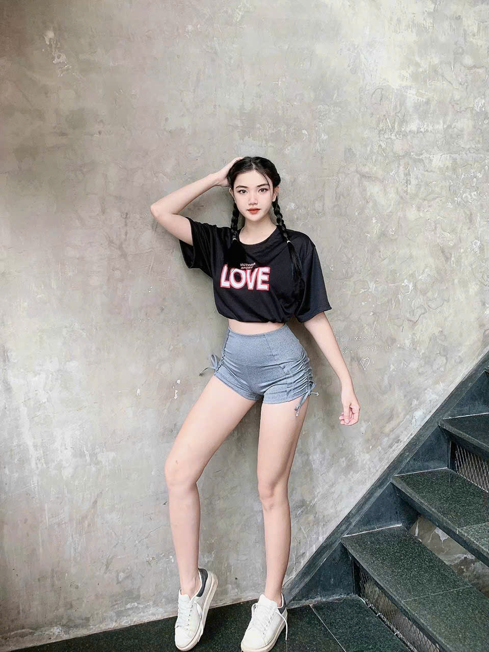 Áo Tank Thể Thao Love Dáng Croptop Dây Rút_thumbnail_12