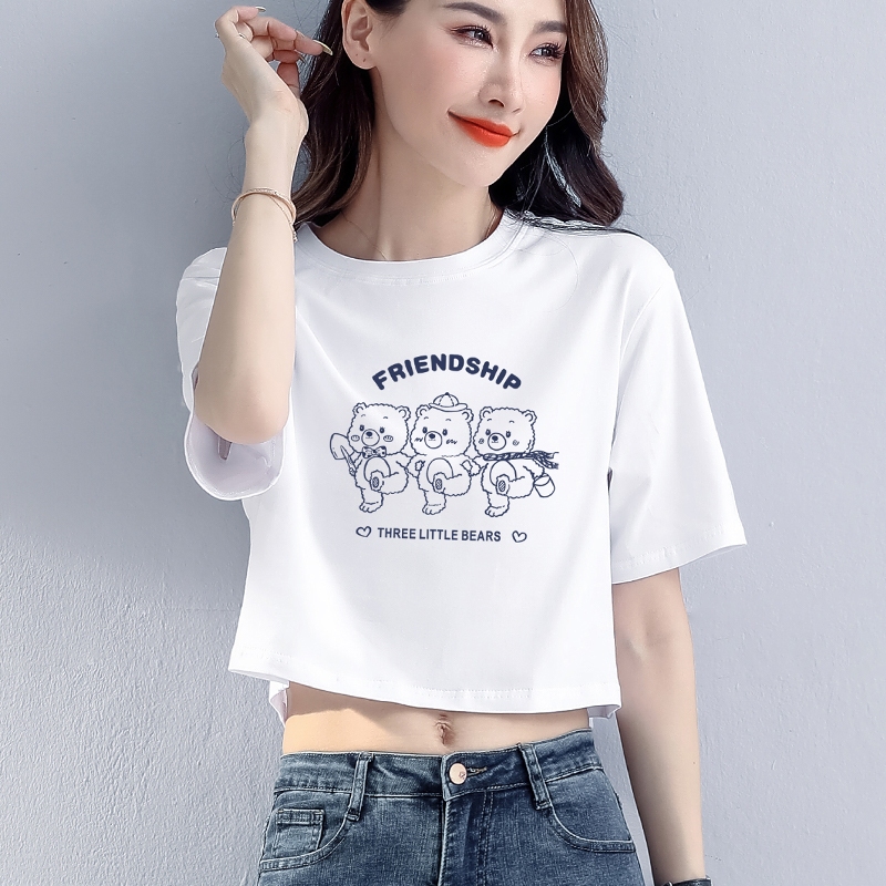 [Form Rộng] Áo croptop nữ form rộng đen trắng in hình thời trang - áo laptop dáng rộng chất liệu cotton LOZA G0127_thumbnail_6