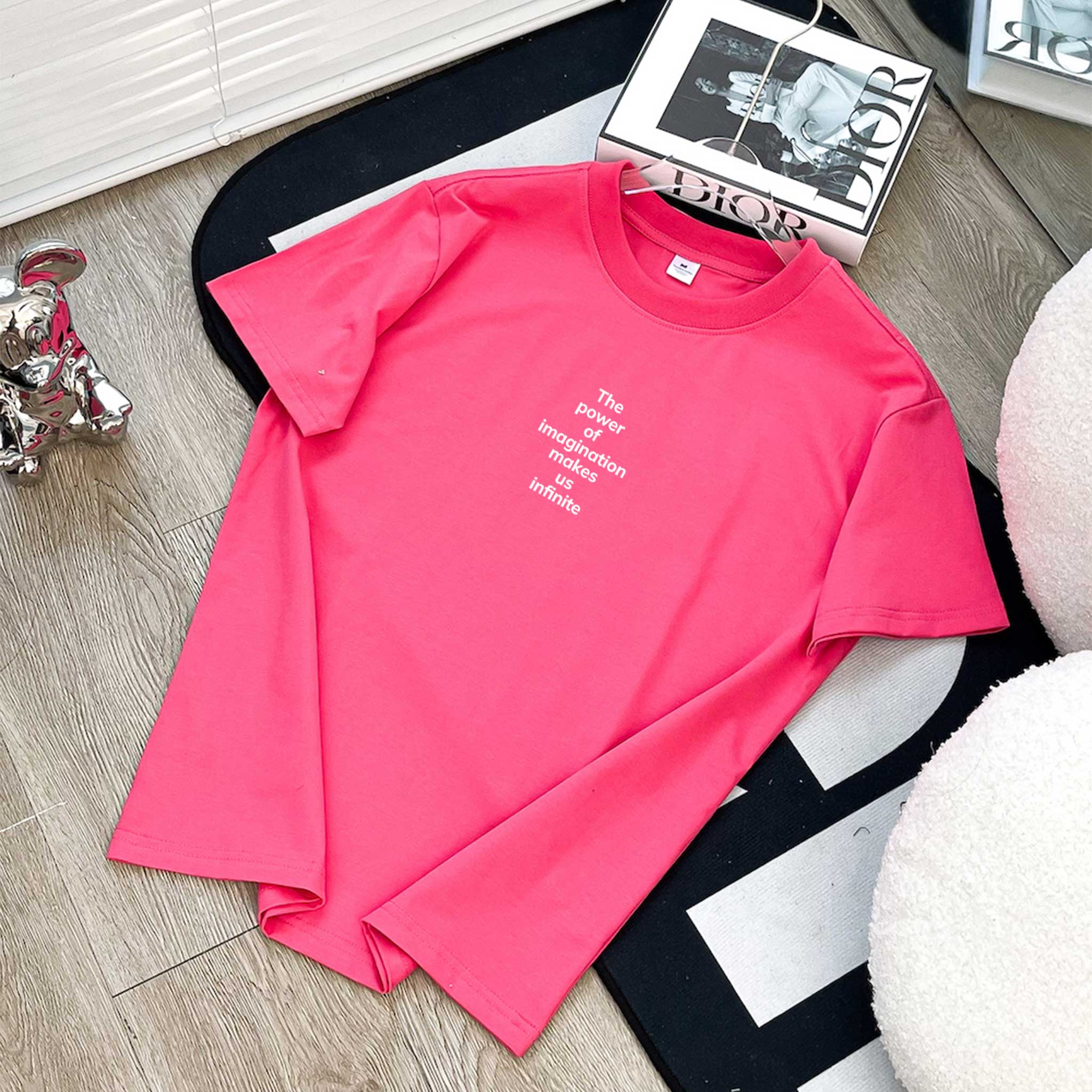 Áo thun nữ form vừa regular tôn dáng ARD1501 Miucho Chic vải cotton co giản cổ tròn in typography_thumbnail_7