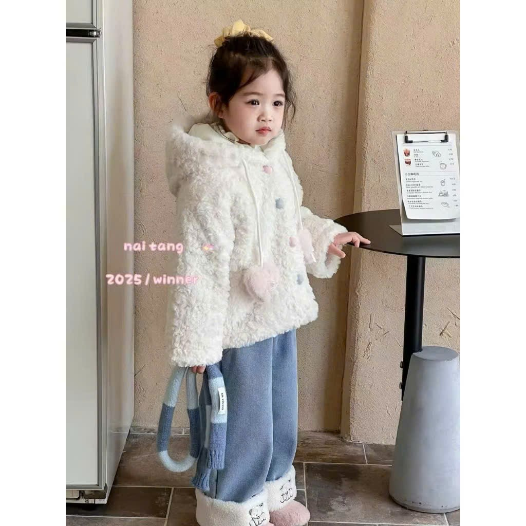 (M94) Áo khoác lông màu trắng dây tim hồng lót lông_thumbnail_0