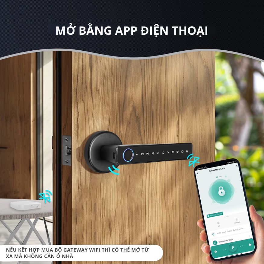 Khóa Cửa Thông Minh Kachi MK43 – Mở Khóa App Tuya + Vân tay + Chìa khóa + Mã số_thumbnail_3