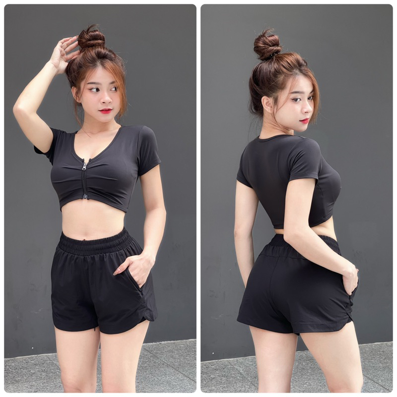 Quần Đùi Thể Thao Dáng Boxer Phối Túi 2Bên Tiện Lợi