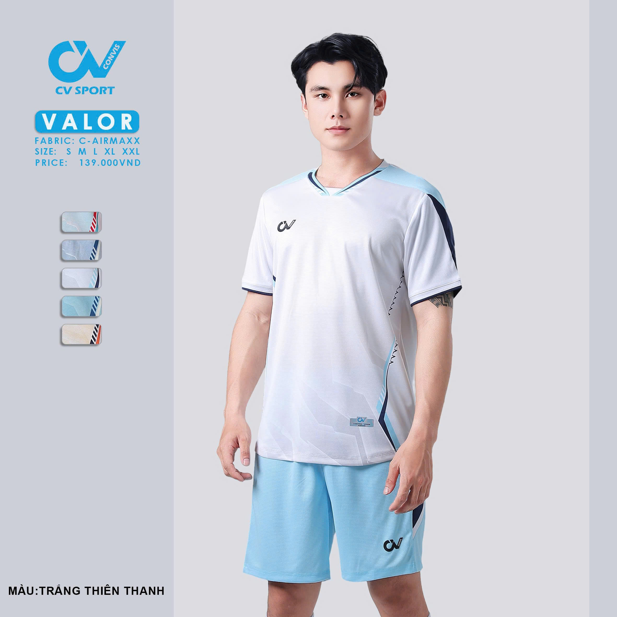 Bộ bóng đá không logo CV Valor (CHỈ NHẬN ĐẶT TỪ 6 BỘ)