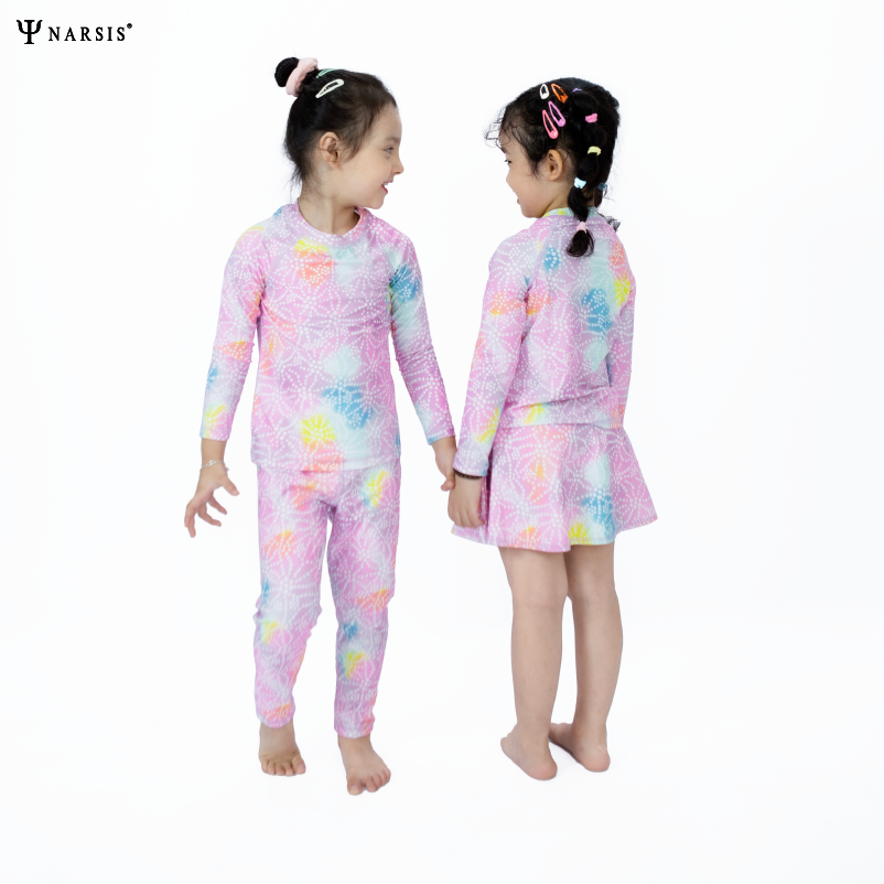 BỘ BƠI BÉ GÁI DÀI TAY QUẦN DÀI NHIỀU MÀU KA23003 NARSIS CHẤT LIỆU THOÁNG MÁT, DỄ CHỊU, THOẢI MÁI ..._thumbnail_4