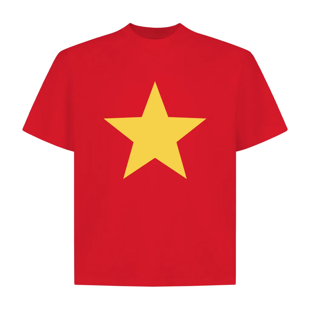 Áo thun Việt Nam cờ đỏ sao vàng form boxy AXD2464 Miucho vải cotton thoáng mát in basic_thumbnail_0