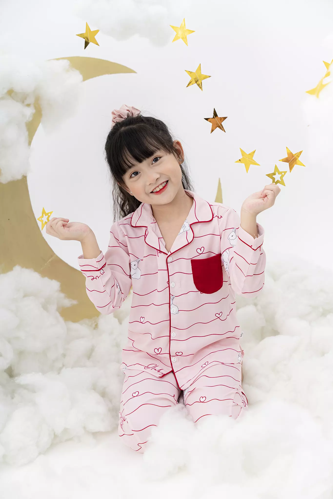 [ Outfit mềm mại ] Pyjama cổ ve dài tay phối túi_thumbnail_0