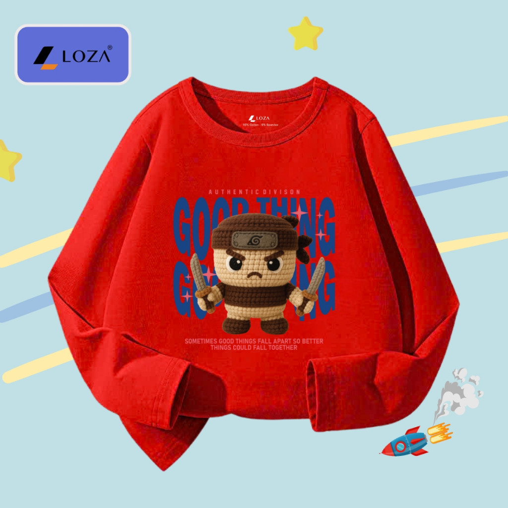 Áo thun dài tay bé trai in Brainrot Cappuccino,Tung Tung Sahur - Loza Kids  KT005_thumbnail_9