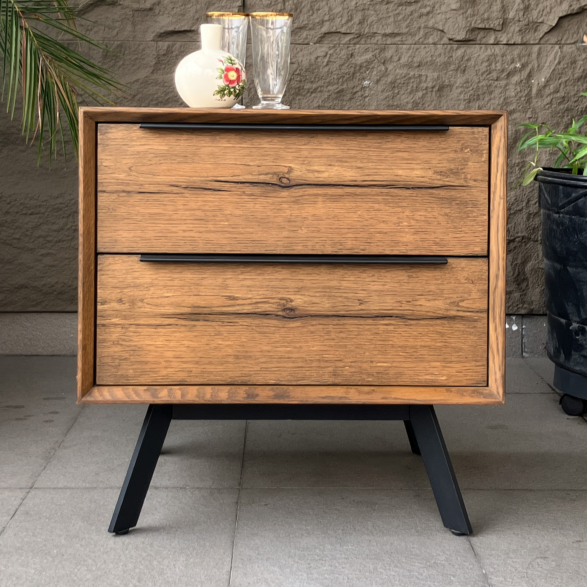 TỦ ĐẦU GIƯỜNG CLEVEDON 2-DRAWER SOLID OAK BEDSIDE TABLE_thumbnail_4