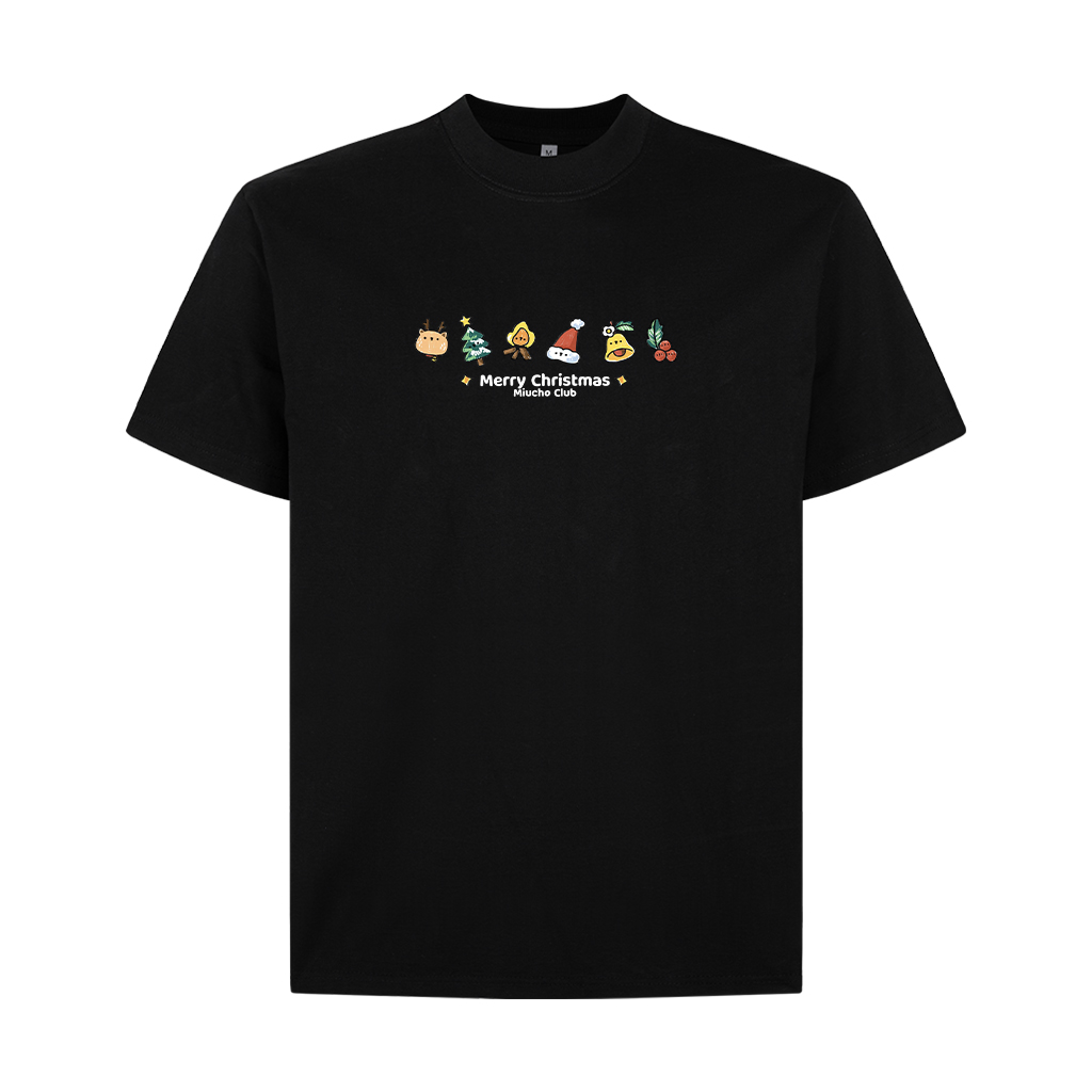 Áo thun giáng sinh noel local brand form rộng chất vải cotton 2c 250GSM 1717 Miucho in mix_thumbnail_3