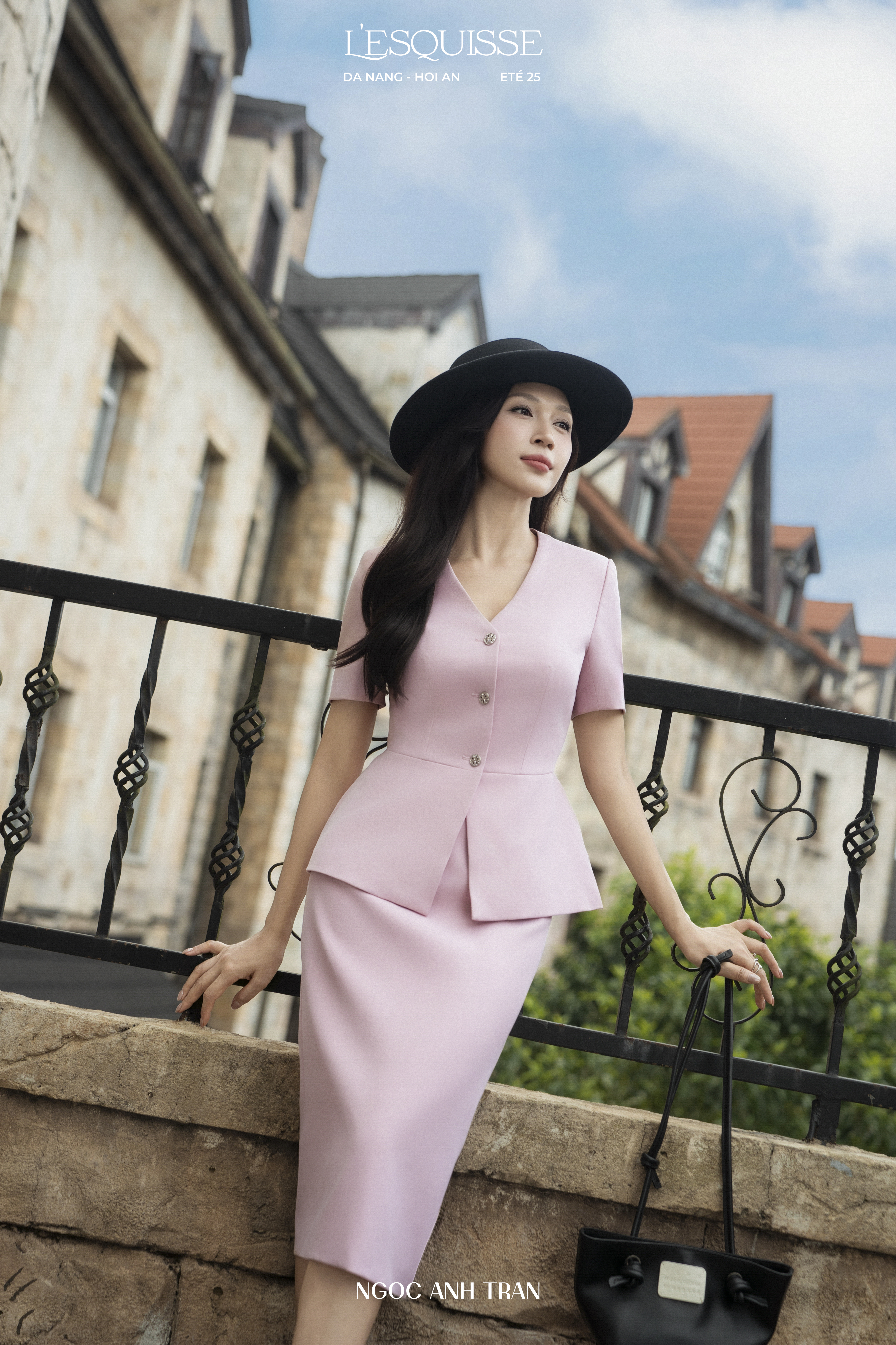 A195 - Set áo kiểu Trúc Linh kèm chân váy