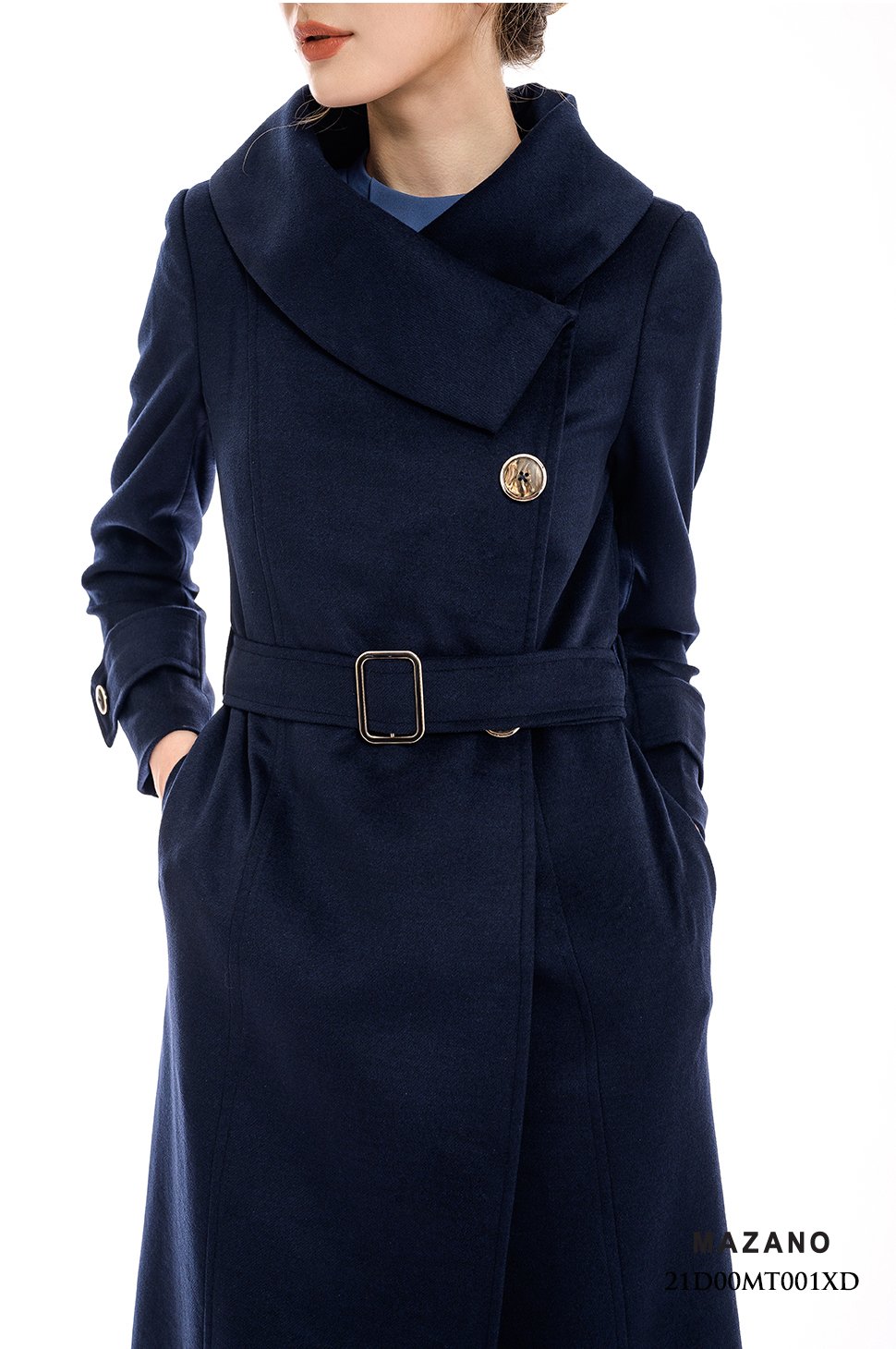 Măng tô xanh than cổ cao thắt đai_thumbnail_4