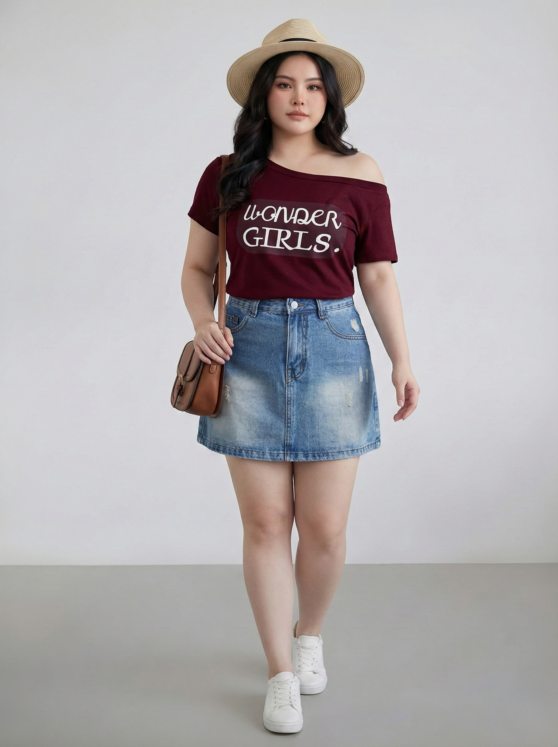 BIGSIZE - Quần váy jean rách T- QVJ2106