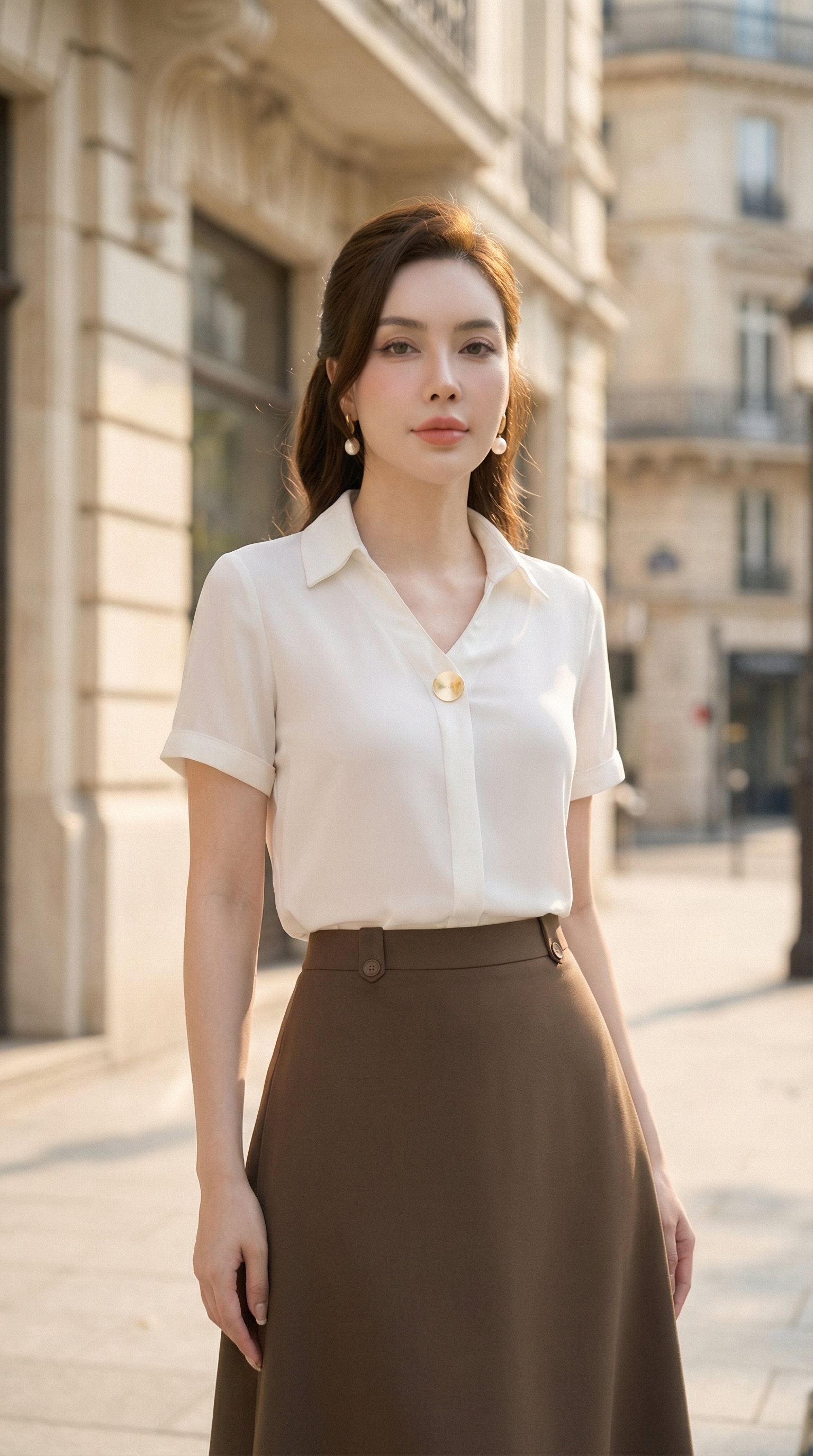 Áo sơ mi TRALI 26100 màu trắng