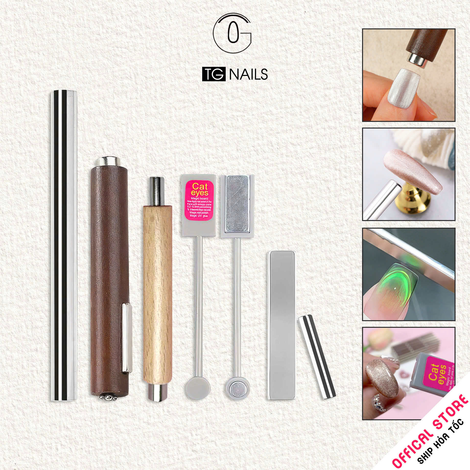 Nam châm, dùng để hút sơn móng tay dùng trong ngành Nail, kích thước: 10.2x10.6x1.5_thumbnail_0
