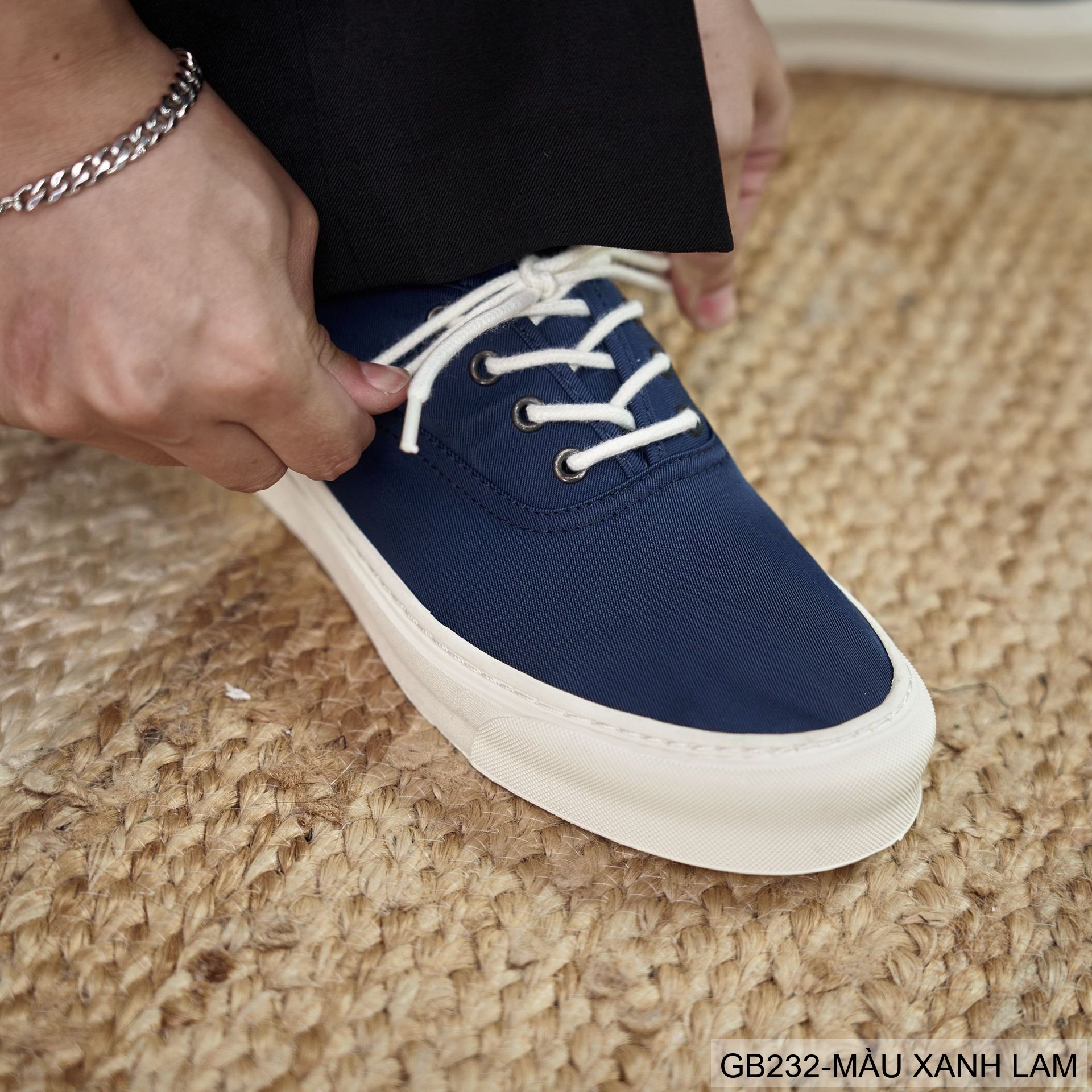 GB232 - Giày sneaker vải nam nữ đế bệt phong cách thường ngày, màu trơn chống thấm_thumbnail_6