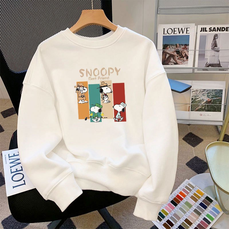 Áo sweater nữ in hình thời trang - Áo nỉ nữ thu đông dáng rộng - Loza G0081