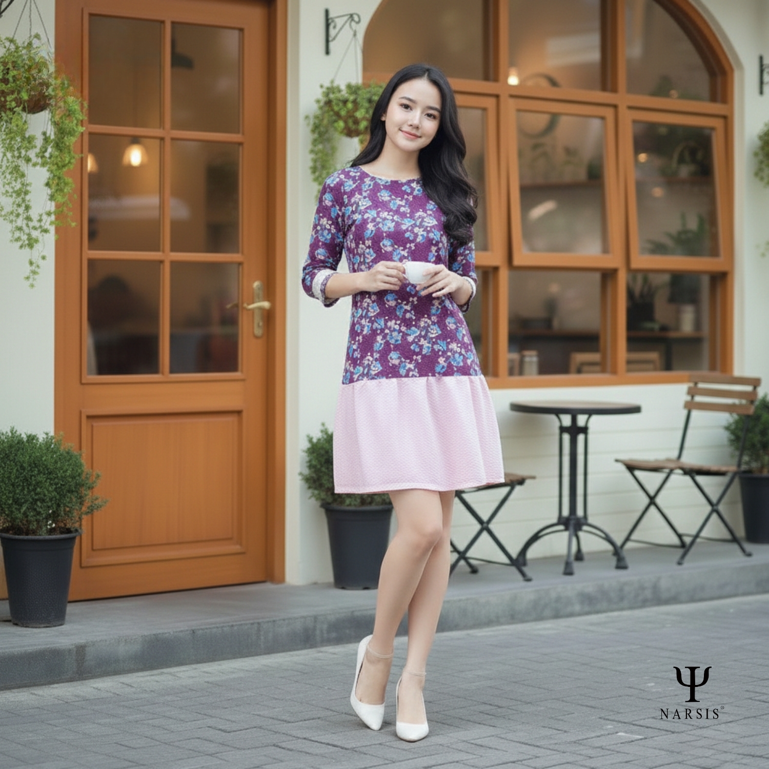 VÁY NỮ HT 3D B7019 NARSIS CHẤT LIỆU THOÁNG MÁT, DỄ CHỊU, THOẢI MÁI CẢ NGÀY, DỄ VẬN ĐỘNG_thumbnail_3