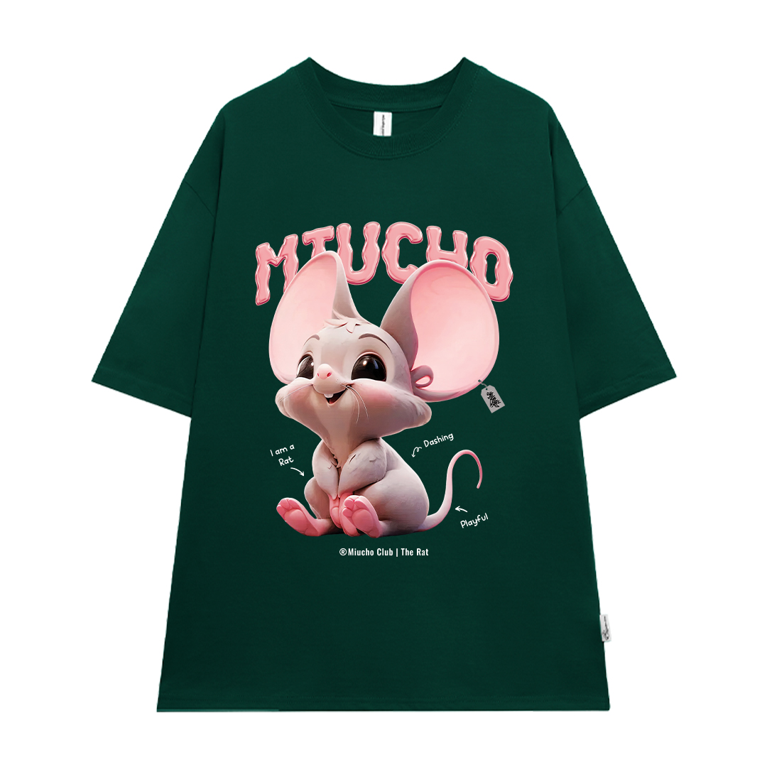 Áo thun form rộng 12 con giáp tuổi Tí ATD1236 Miucho tay ngắn cổ tròn in mix_thumbnail_16