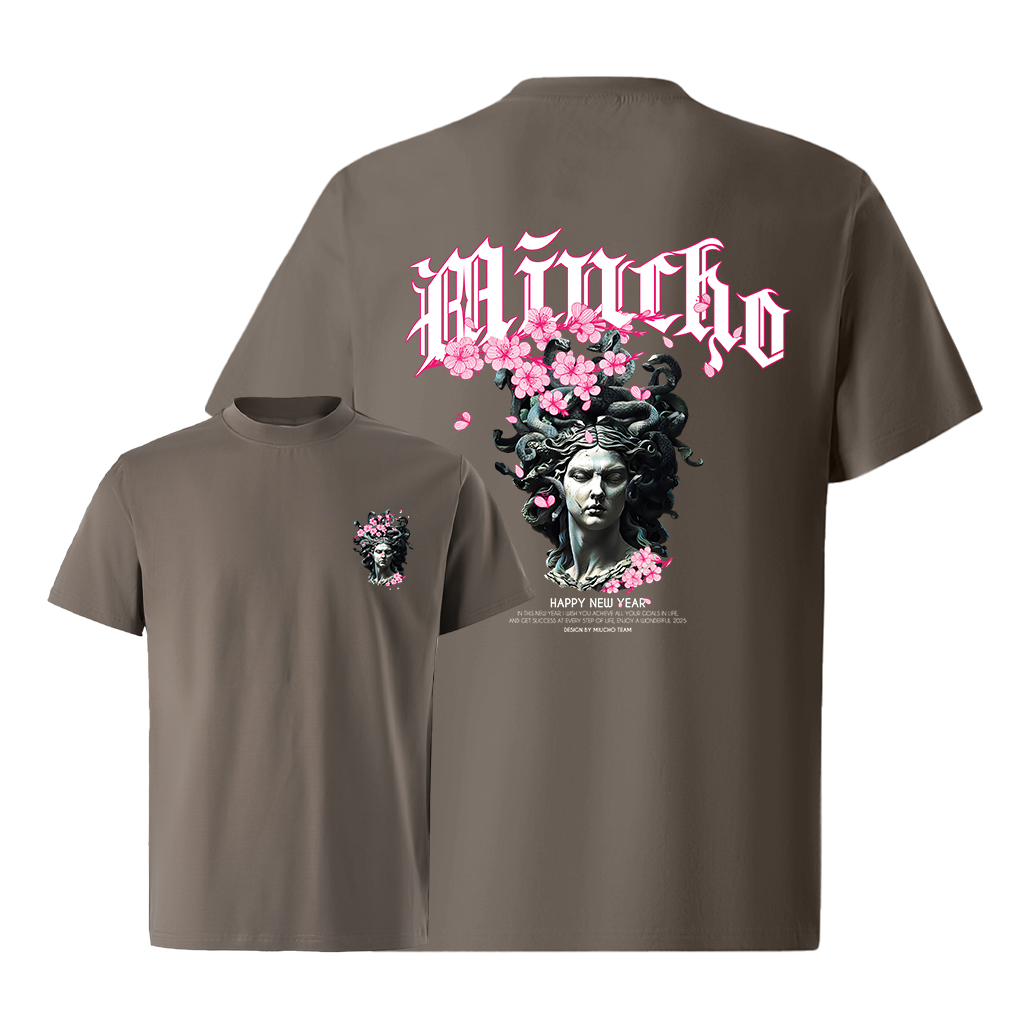 Áo phông tết form rộng cổ tròn vải cotton 4c co giãn thoáng mát 1824 Miucho Iconic in graphic_thumbnail_14